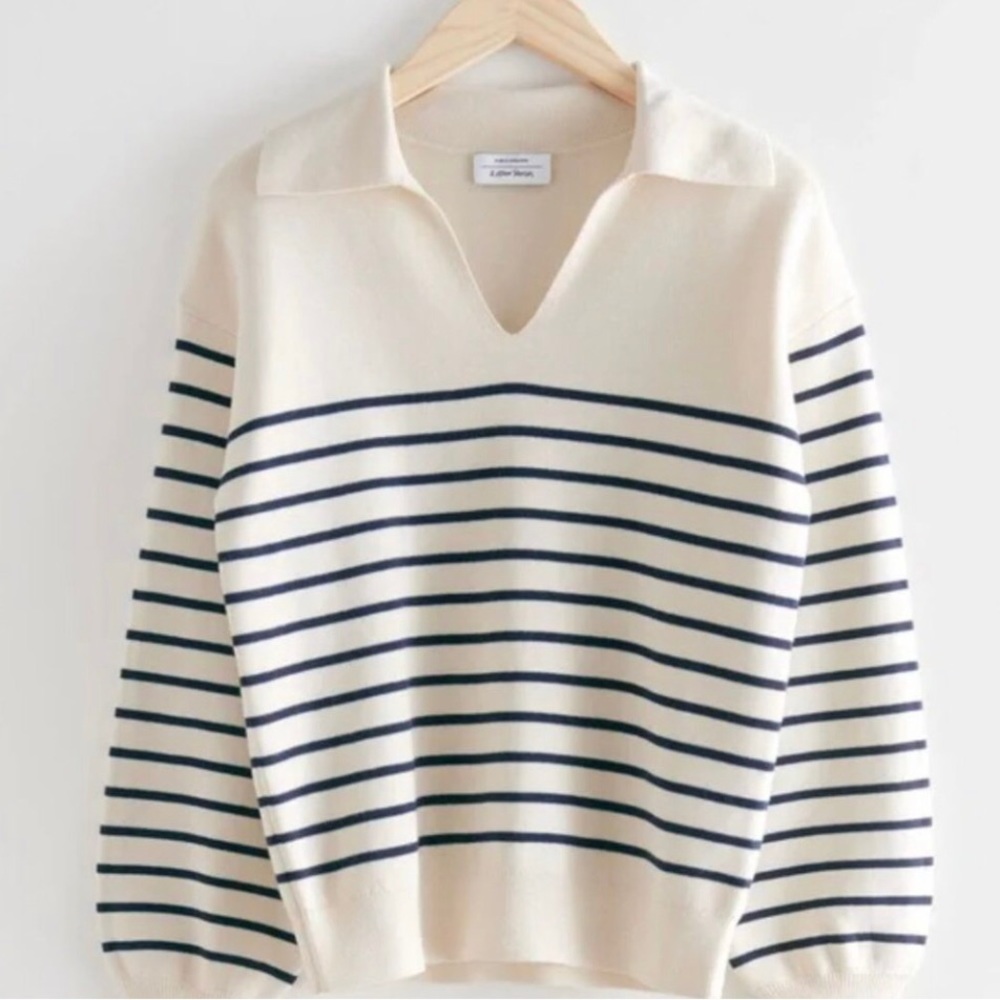 &OtherStories Relaxed Collared Sweater